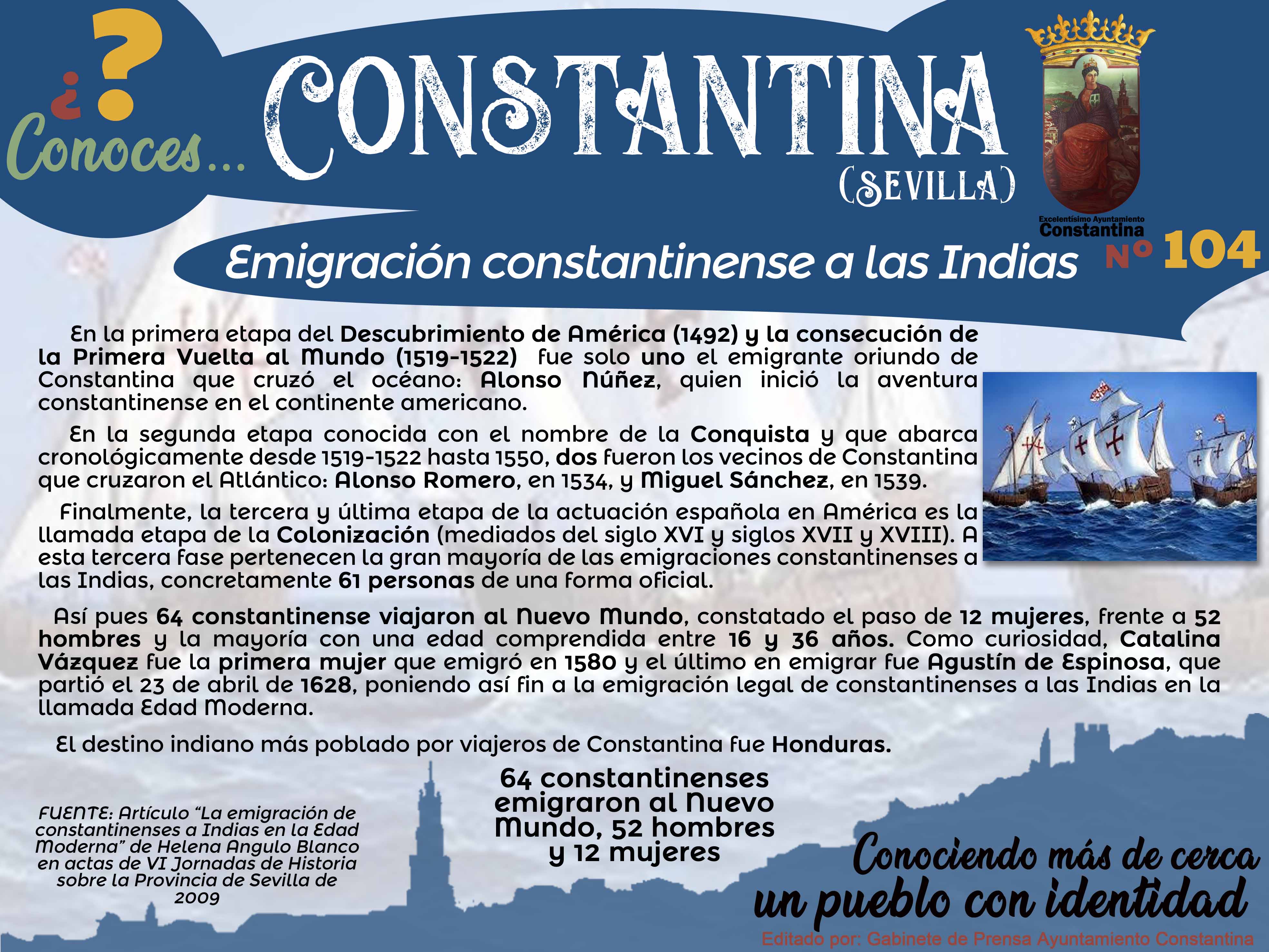 104 Emigración de constantinenses a las Indias