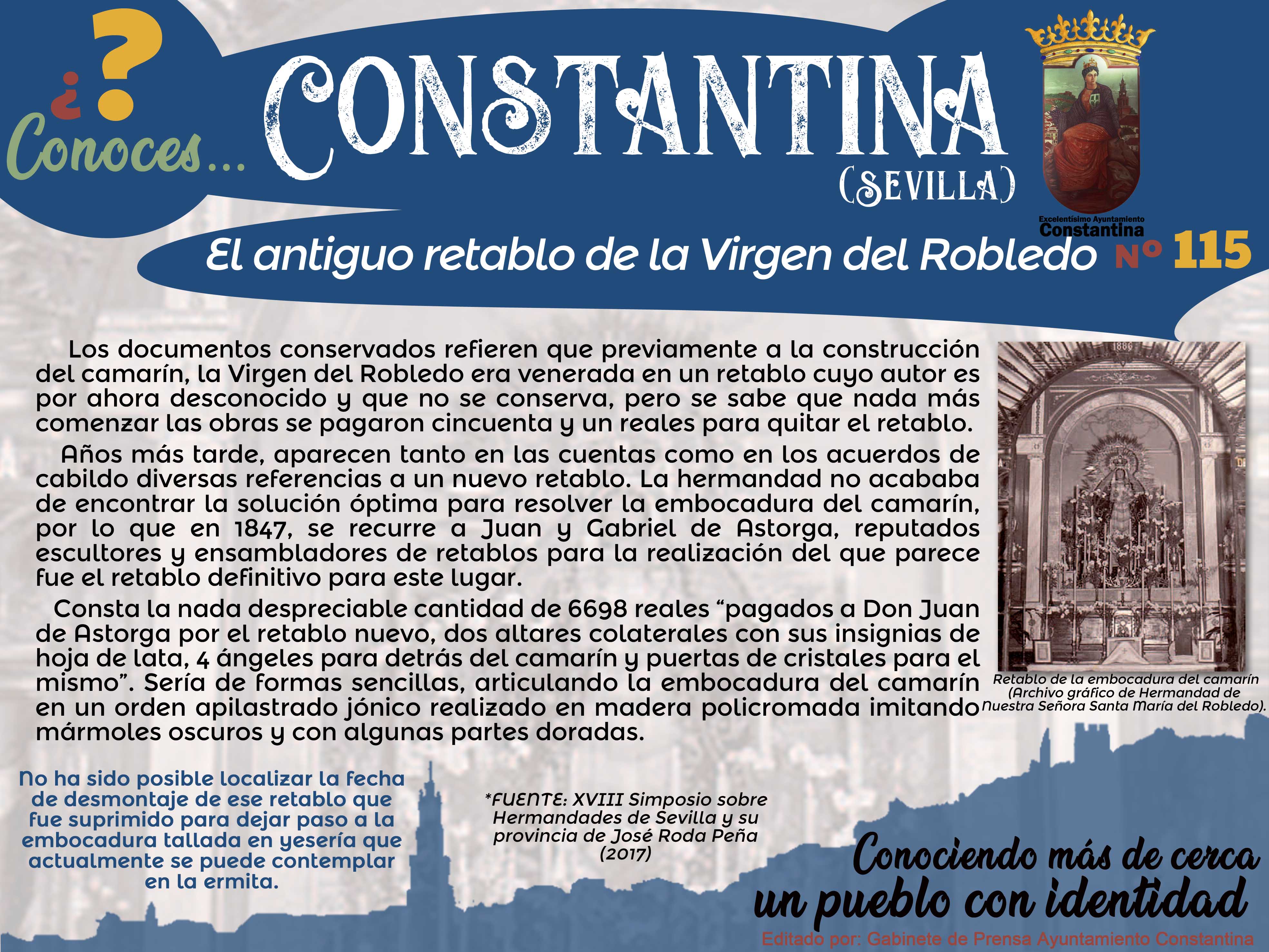 115 El antiguo retablo de la Virgen del Robledo Constantina