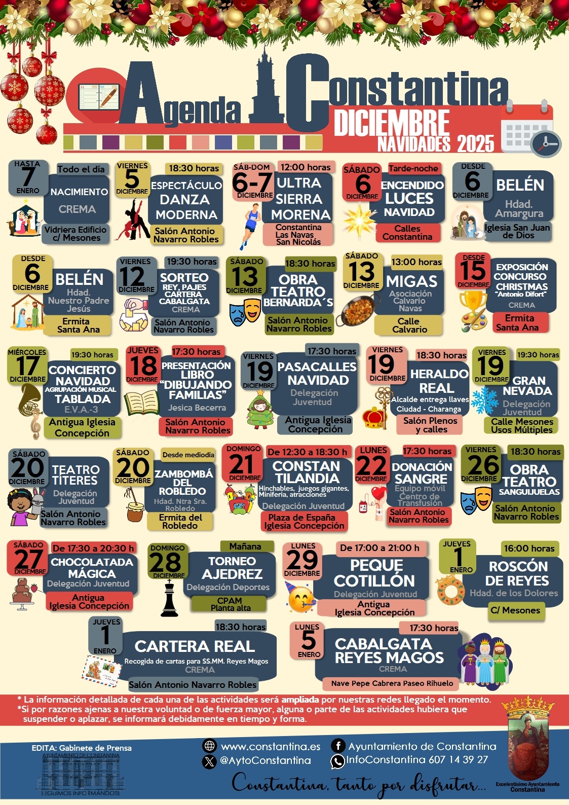 Agenda Navidad Constantina 2025