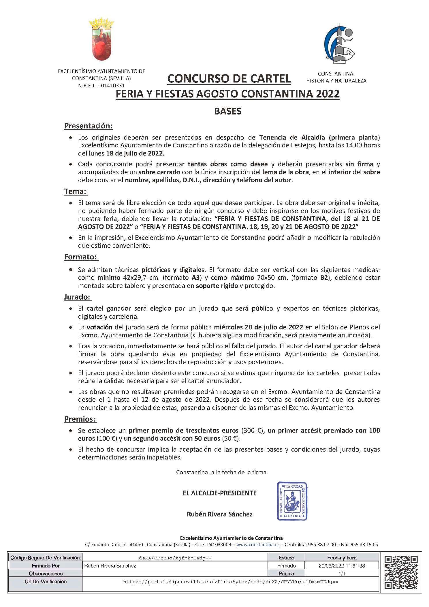 Bases Concurso Cartel Feria Constantina 2022