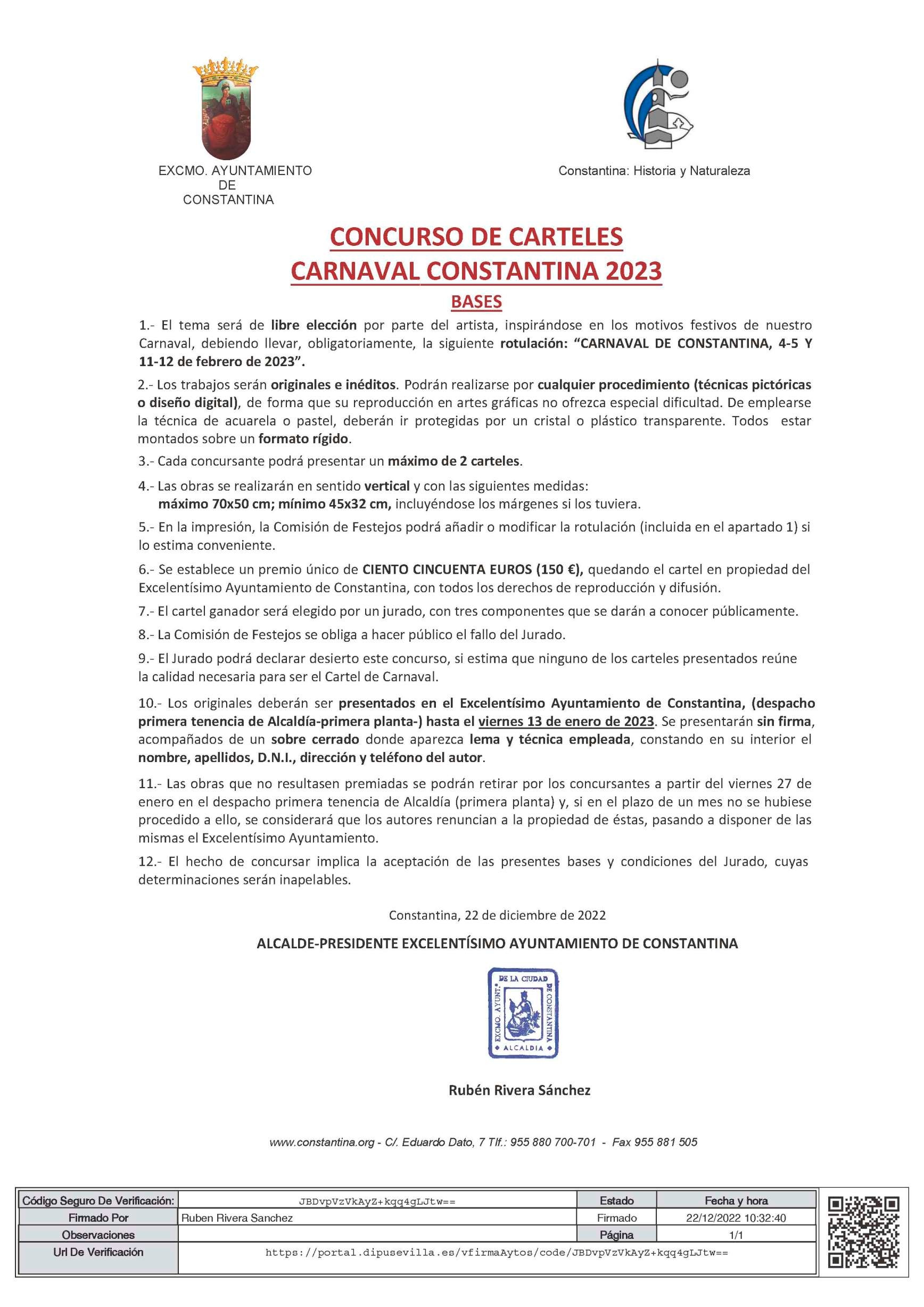 Bases cartel carnaval Constantina 2023
