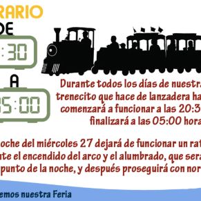Comunicados Feria Constantina 2025_TRENECITO HORARIO