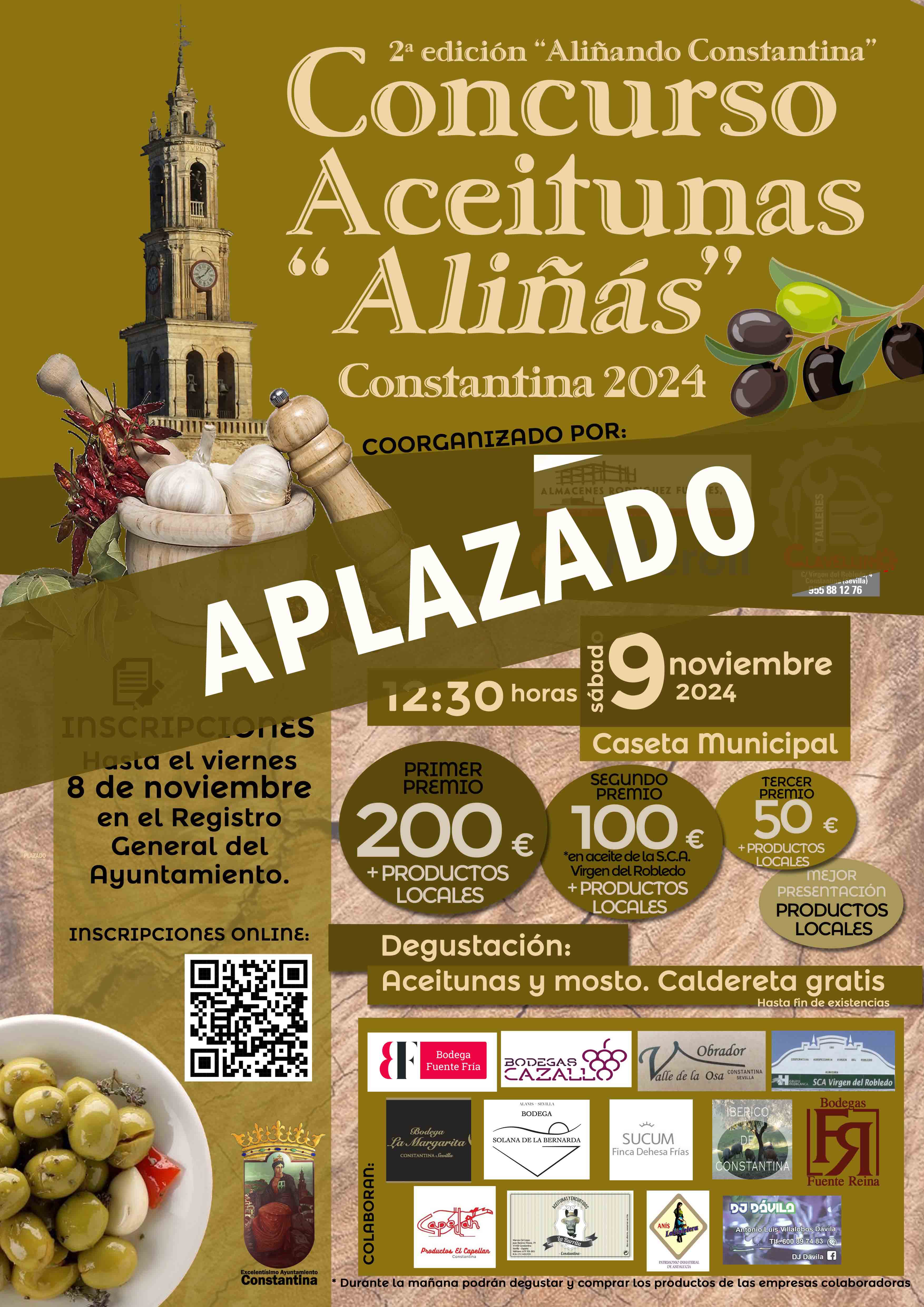 Concurso Aceitunas Aliñadas Constantina 2024 APLAZADO