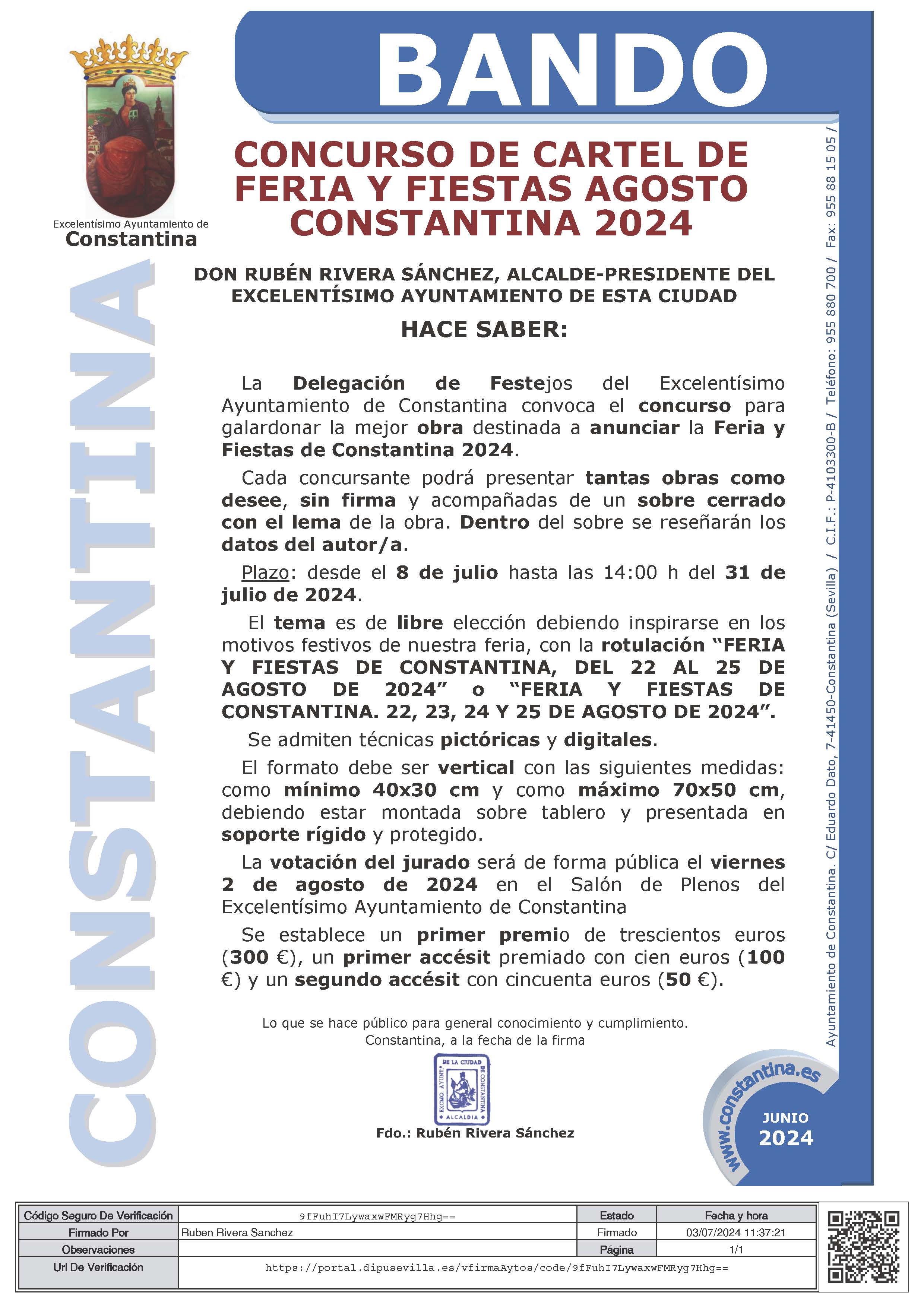 Concurso Cartel Feria Constantina 2024_BANDO