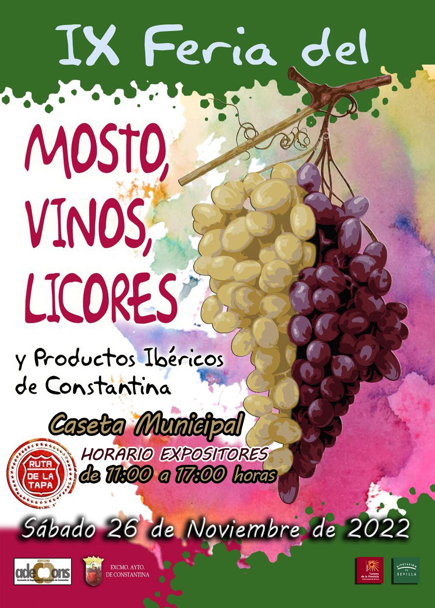 Feria mosto, vino y licores, productos ibéricos Constantina 2022