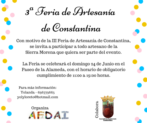 Feria de Artesanía Constanitna 2018_invitación