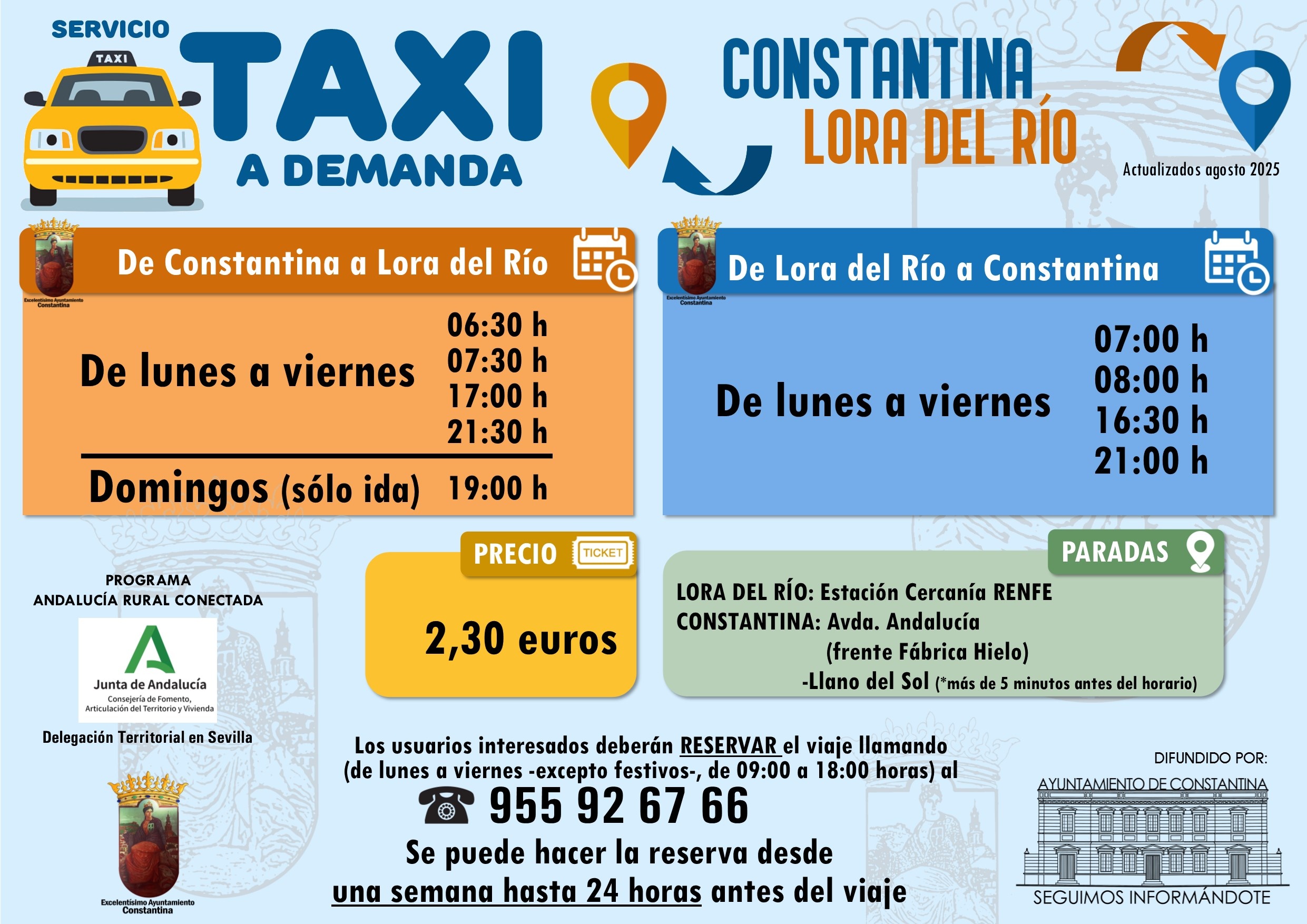 Taxi Constantina_Lora del Río agosto 2025