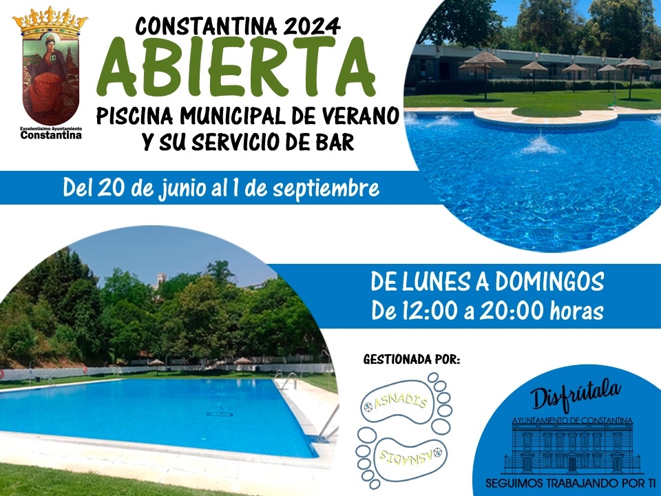 apertura piscina verano CONSTANTINA 2024