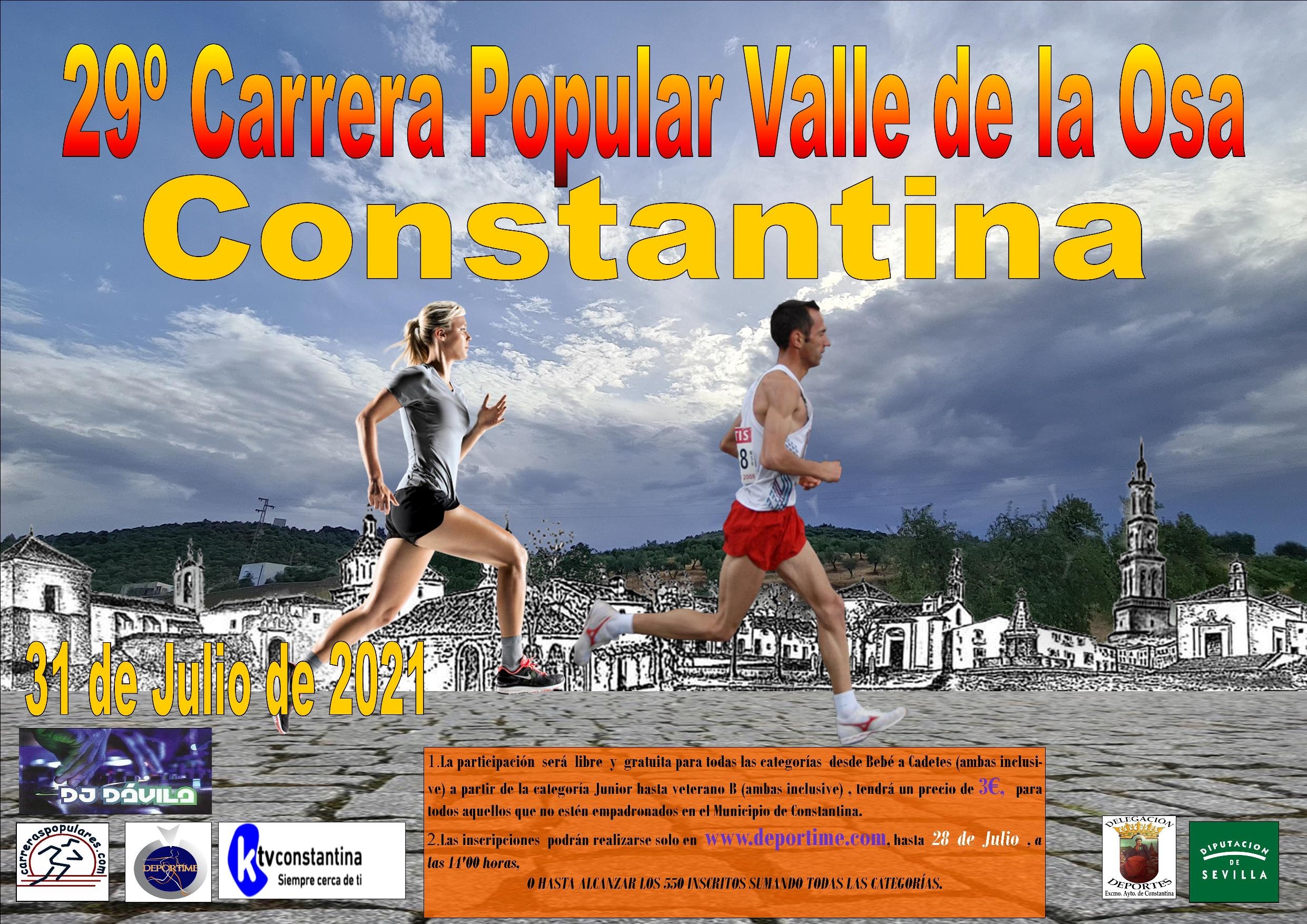 cartel carrera popular valle de la osa Constantina 2021